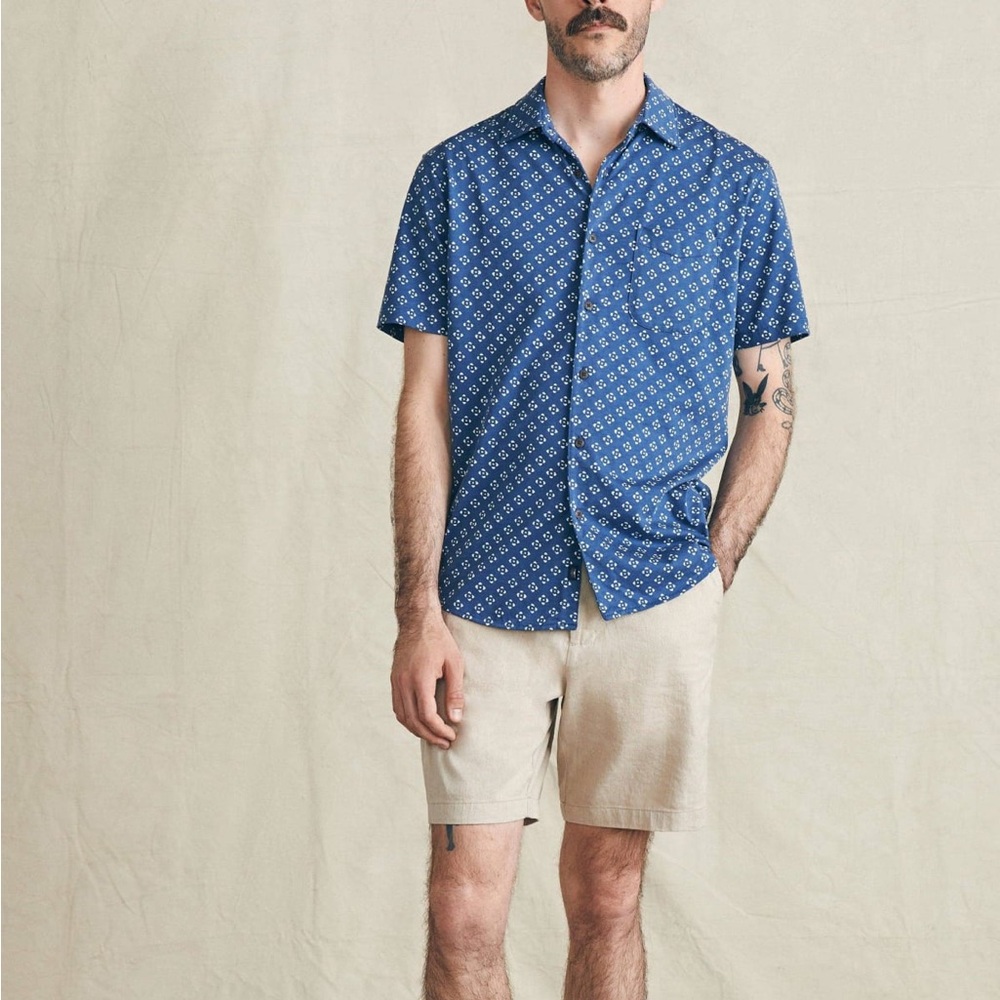 Faherty Short Sleeve Hermosa Knit Shirt Size XXL - Picture 3 of 9